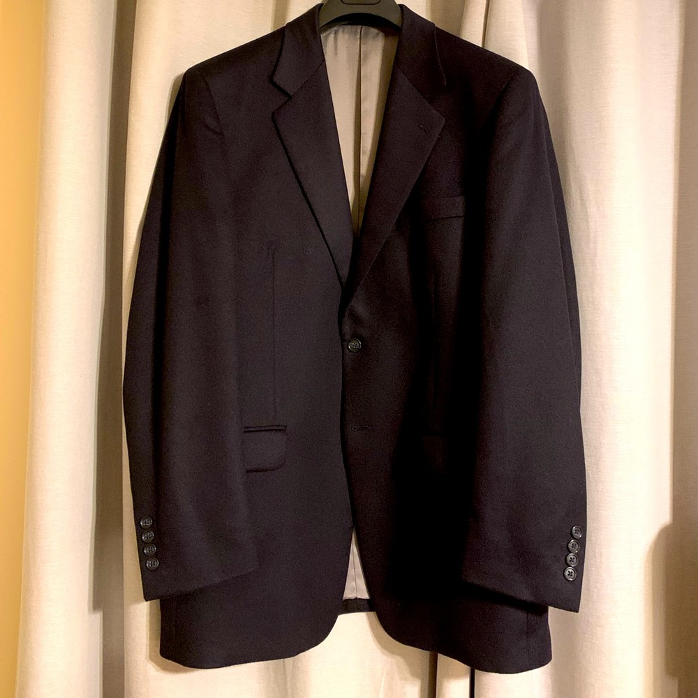 100% Cashmere Navy Blazer/Sport Coat